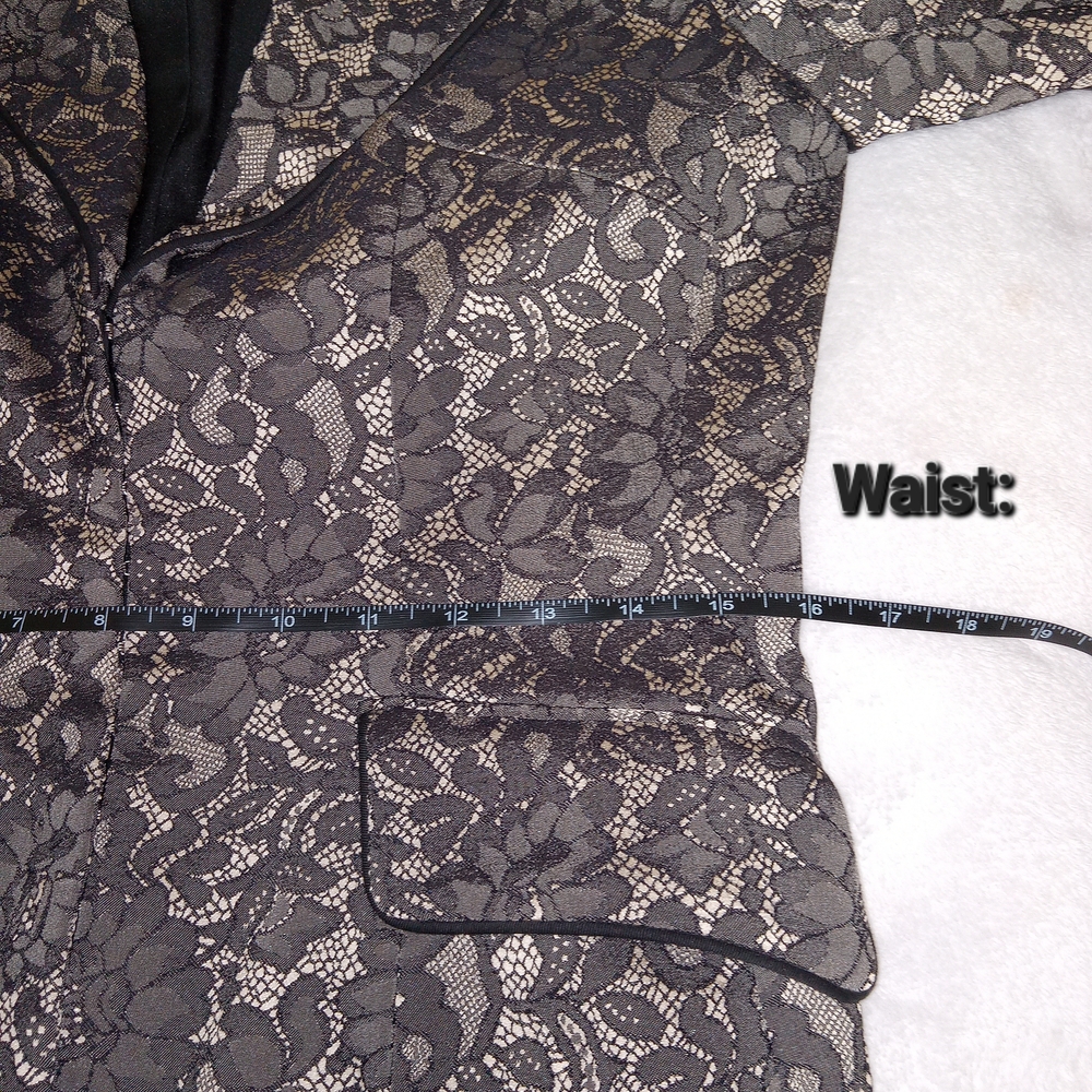Bisou Bisou Black Lace/Nude Jacket Size M NWOT Tailored Elegant Classic Chic - Picture 14 of 15